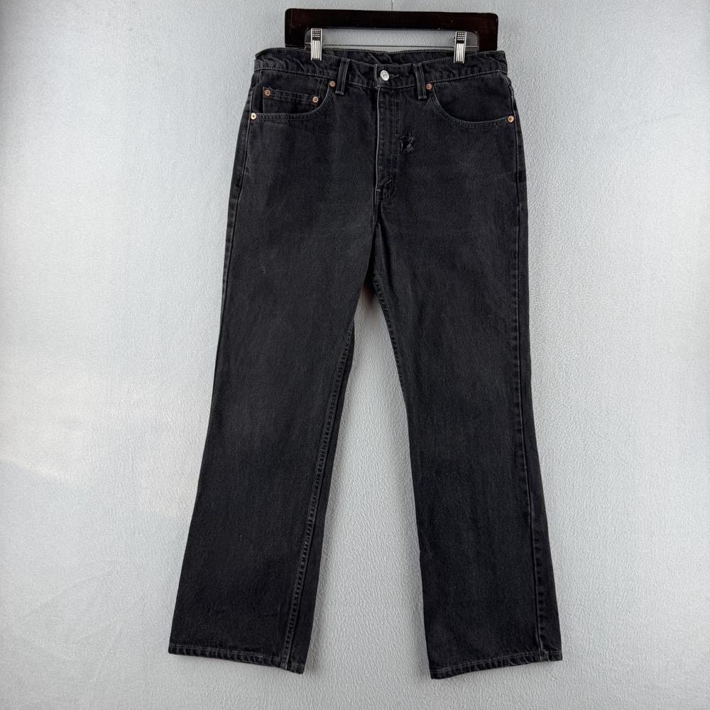 Vintage Levis Jeans Mens 34x30 (Fits 33x29 ) Black 517 Bootcut 90s Made in USA